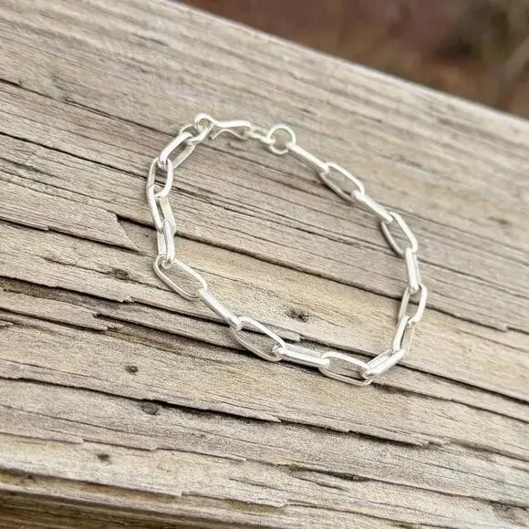 Native Handmade Chain, Sterling Silver-adj. to 9”- Sally Shurley - Picture 2 of 6